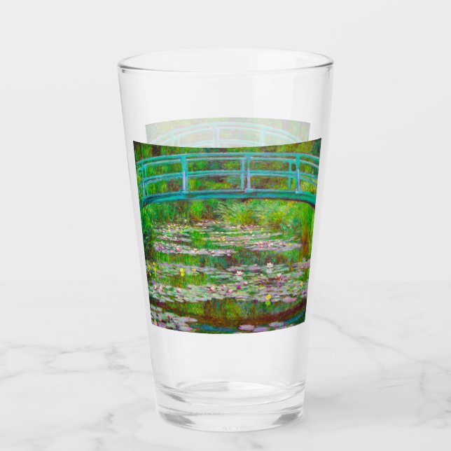 Monet Japanese Bridge and Water Lilies Glass (Front)