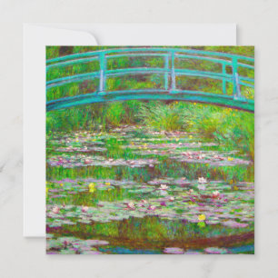 Monet Japanese Bridge and Water Lilies Invitation