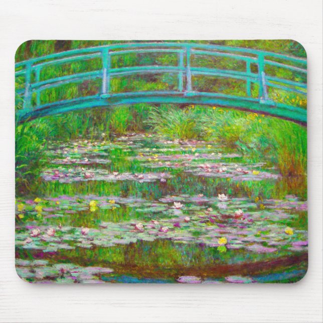 Monet Japanese Bridge and Water Lilies Mouse Mat (Front)