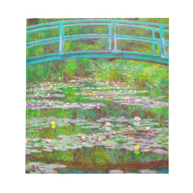 Monet Japanese Bridge and Water Lilies Notepad (Front)