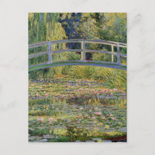 Monet Japanese Bridge Water Lily Pond Landscape Postcard