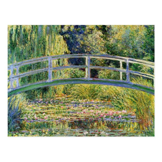 Monet Japanese Bridge With Water Lilies Postcard Zazzle Co Uk