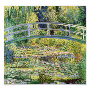 Monet Japanese Bridge with Water Lilies Print