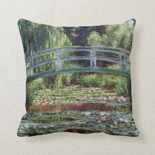 Monet Japanese Footbridge and the Water Lily Pool Cushion