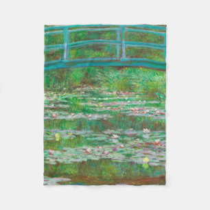 Monet Japanese Footbridge Fleece Blanket