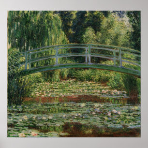 Monet - Japanese Footbridge & The Water Lily Pool Poster