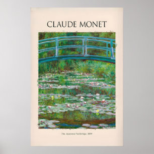 Monet Japanese Footbridge Water Lilies Giverny Poster