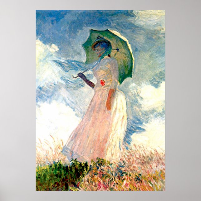 Monet Lady with Parasol Poster (Front)