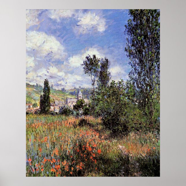 Monet - Lane in the Poppy Fields Poster