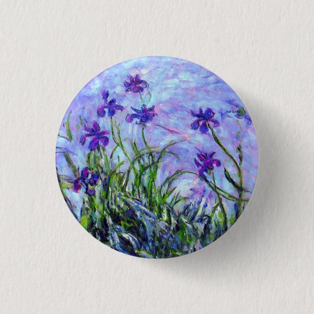 Monet Lilac Irises 3 Cm Round Badge (Front)