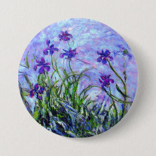 Monet Lilac Irises 7.5 Cm Round Badge