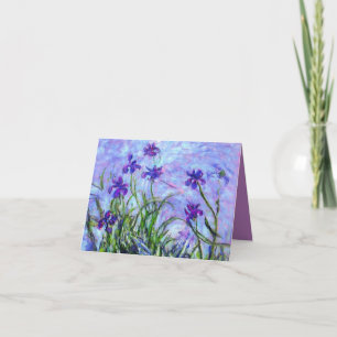 Monet Lilac Irises Card