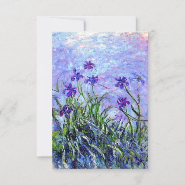 Monet Lilac Irises Card (Front)