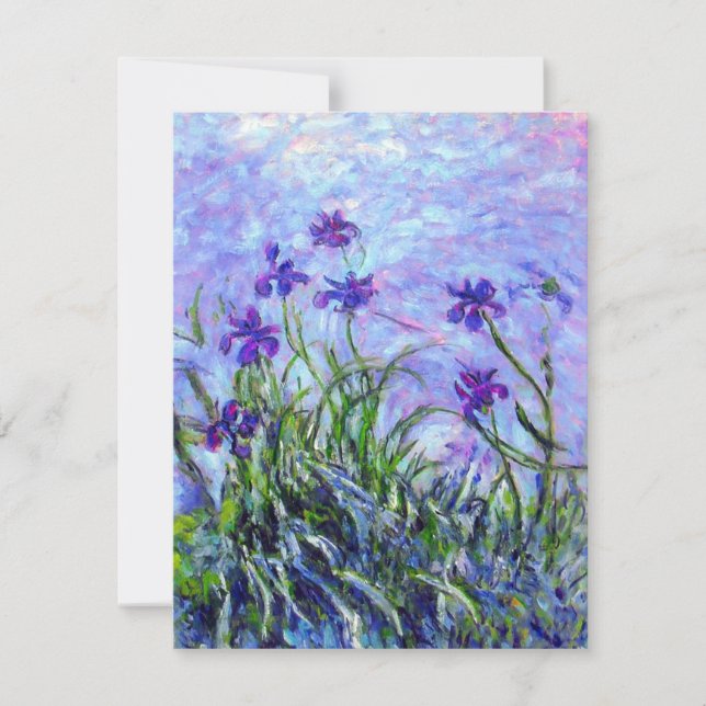 Monet Lilac Irises Card (Front)