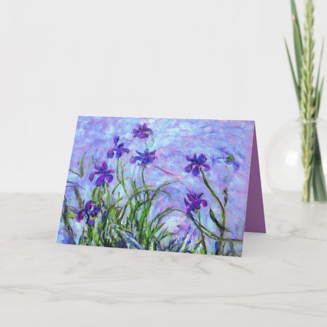 Monet Lilac Irises Card (Front)