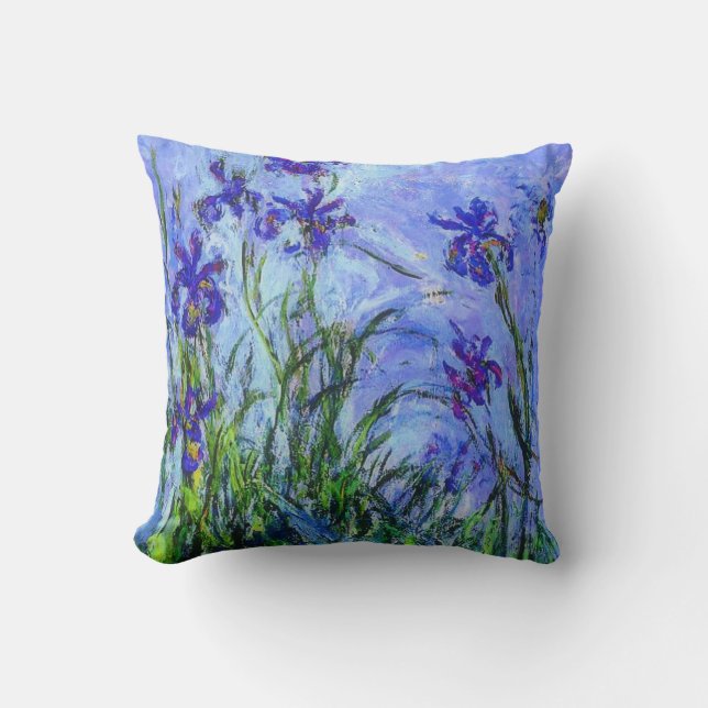 Monet - Lilac Irises Cushion (Front)