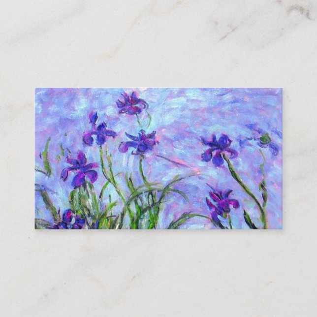Monet Lilac Irises Enclosure Card (Front)