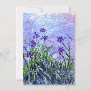 Monet Lilac Irises Invitation