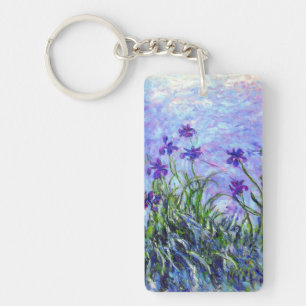 Monet Lilac Irises Key Ring