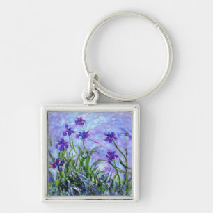 Monet Lilac Irises Key Ring