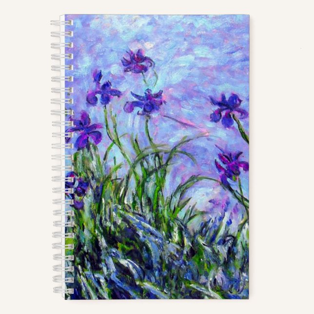 Monet Lilac Irises Notebook (Front)