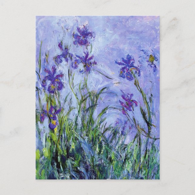 Monet Lilac Irises Postcard (Front)