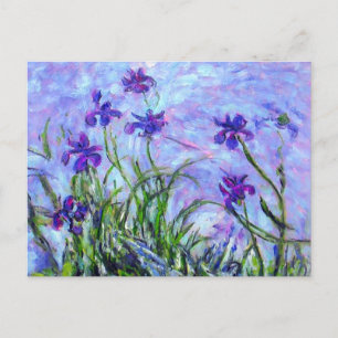 Monet Lilac Irises Postcard