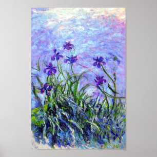 Monet Lilac Irises Poster