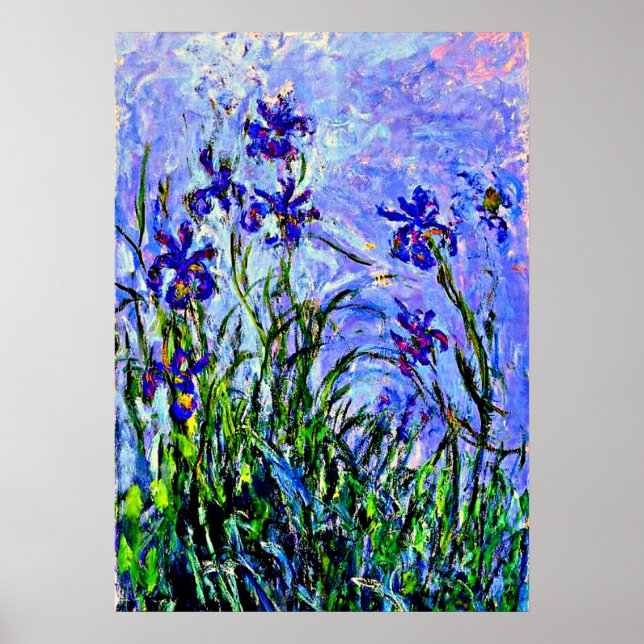 Monet - Lilacs and Irises Poster (Front)