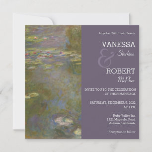 Monet Lily Pond Wedding Invitation