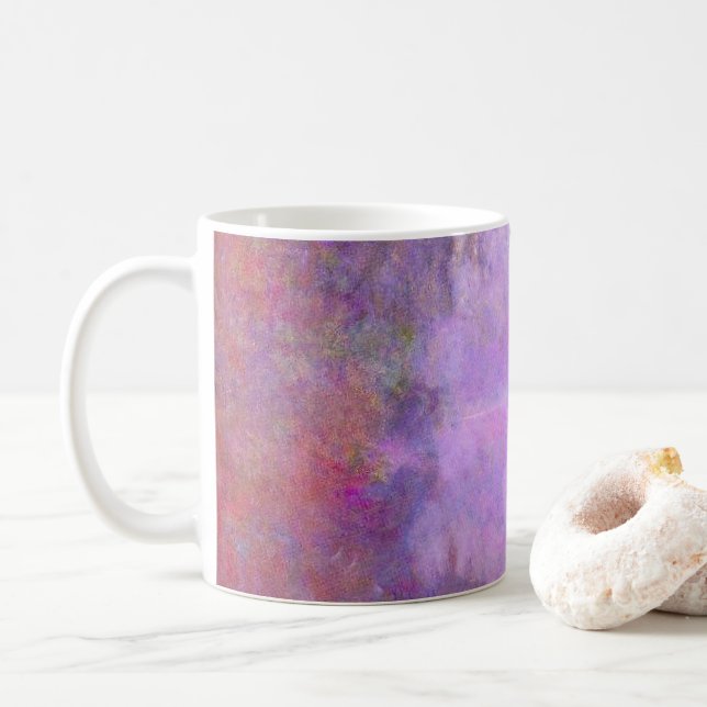 Monet - Misty Morning on the Seine Coffee Mug (With Donut)