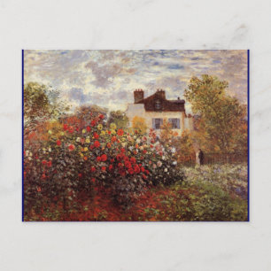 Monet - Monet's Garden in Argenteuil Sun Postcard