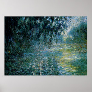 Monet - Morning on the Seine in the Rain Poster