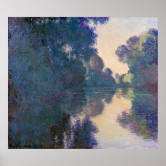 Monet, Morning on the Seine, near Giverny Poster