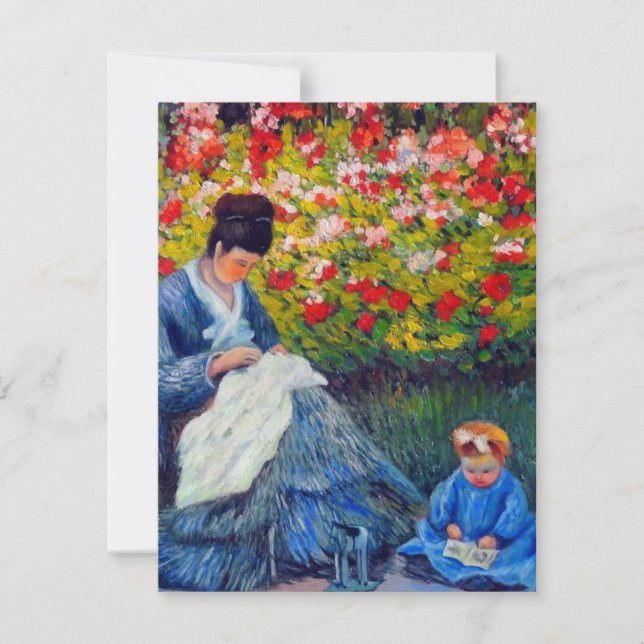 Monet Mother and Child in Garden Card (Front)