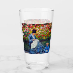 Monet Mother and Child in Garden Glass