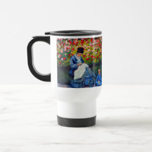 Monet Mother and Child in Garden Travel Mug