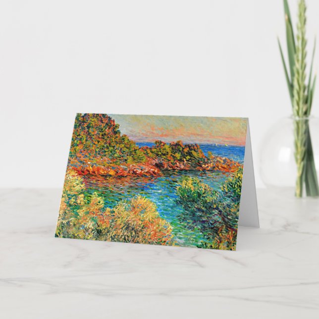 Monet, Near Monte Carlo, famous painting, Card (Front)