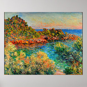 Monet - Near Monte Carlo, famous painting, Poster