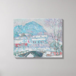 Monet - Norway, Sandviken Village in the Snow Canvas Print