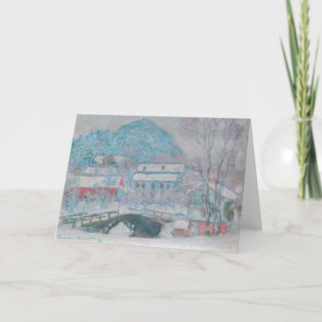 Monet - Norway, Sandviken Village in the Snow Card (Front)