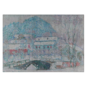 Monet - Norway, Sandviken Village in the Snow Cutting Board