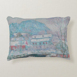 Monet - Norway, Sandviken Village in the Snow Decorative Cushion