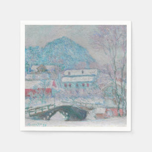 Monet - Norway, Sandviken Village in the Snow Napkin