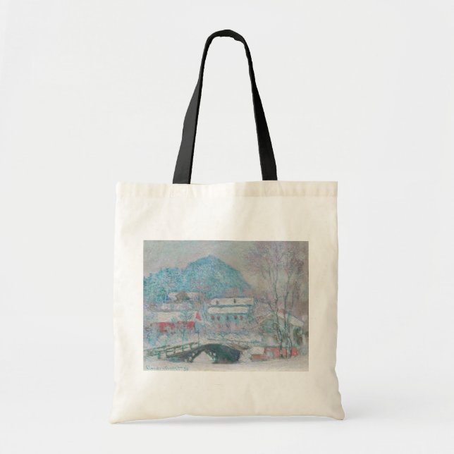 Monet - Norway, Sandviken Village in the Snow Tote Bag (Front)