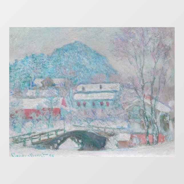 Monet - Norway, Sandviken Village in the Snow Window Cling (Sheet)