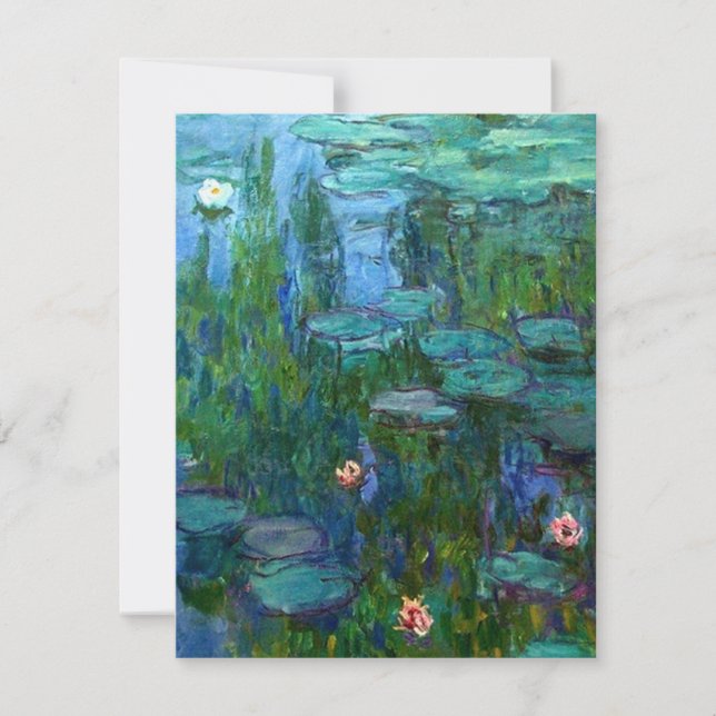 Monet Nympheas Water Lilies Invitations (Front)