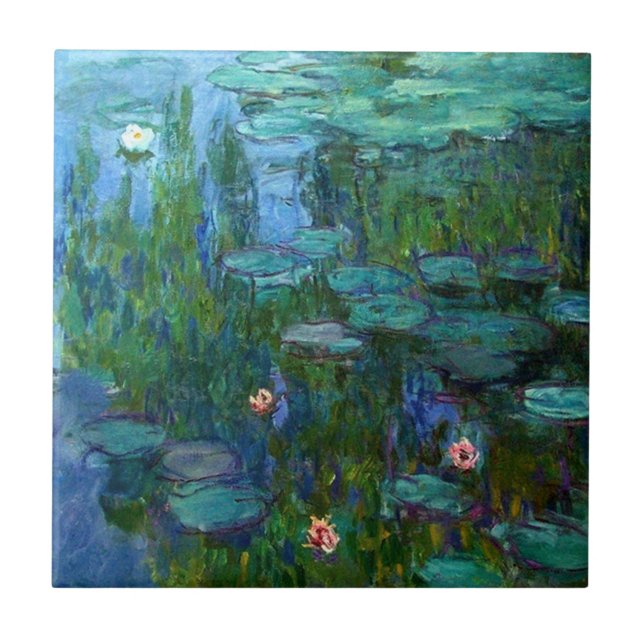 Monet Nympheas Water Lilies Tile (Front)