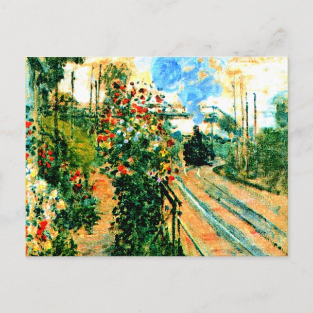 Monet painting, Arriving at Montegeron Postcard (Front)