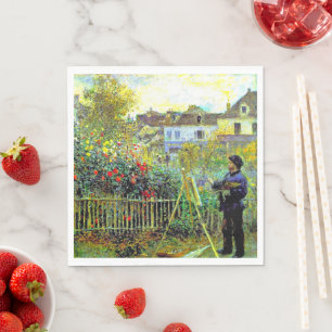 Monet Painting in his Garden at Argenteuil Napkin